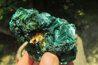 Natural Silky Malachite Specimens x 6 From Kasompe, Congo