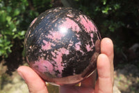 Polished Rhodonite Sphere x 1 From Madagascar