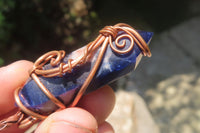 Hand Made Copper Wire Wrapped Stone Pendants x 6 From Southern Africa