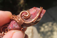 Hand Made Copper Wire Wrapped Stone Pendants x 6 From Southern Africa