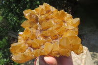 Natural Limonite Quartz Clusters x 3 From Solwezi, Zambia