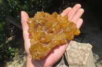 Natural Limonite Quartz Clusters x 3 From Solwezi, Zambia