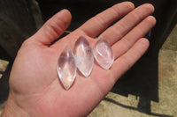 Polished Clear Quartz "Angel Tears" Pendant Pieces x 24 From Madagascar