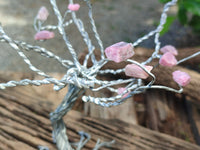 Hand Made Pink Rubellite Tourmaline Copper Wire Wrap Tree x 1 From KwaZulu Natal, South Africa