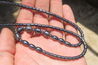 Polished Hematite Barrel Shaped Beaded Necklace - Sold Per Item - From Southern Africa