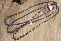 Polished Hematite Barrel Shaped Beaded Necklace - Sold Per Item - From Southern Africa