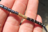 Polished Hematite Barrel Shaped Beaded Necklace - Sold Per Item - From Southern Africa