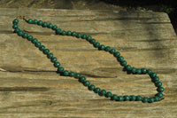 Polished Malachite Ball Shaped Beaded Necklace - Sold Per Item- From Congo