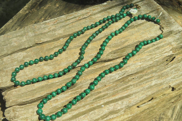 Polished Malachite Ball Shaped Beaded Necklace - Sold Per Item- From Congo