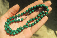 Polished Malachite Ball Shaped Beaded Necklace - Sold Per Item- From Congo