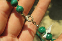 Polished Malachite Ball Shaped Beaded Necklace - Sold Per Item- From Congo