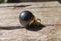 Polished Pair of Larger Hematite Bead Stud Earrings - sold per Pair - From Southern Africa