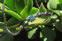 Polished Larger Hematite Beaded Choker with Dice Center - Sold Per Item - From Southern Africa