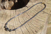 Polished Larger Hematite Beaded Chocker with Dice Center - Sold Per Item - From Southern Africa