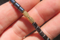 Polished Larger Hematite Beaded Chocker with Dice Center - Sold Per Item - From Southern Africa