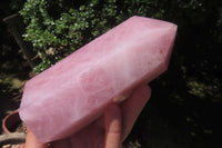 Polished Rose Quartz Point x 1 From Madagascar