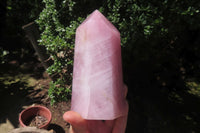 Polished Rose Quartz Point x 1 From Madagascar