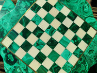 Polished Malachite Chess Board - Sold Per Item - From Congo