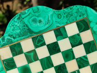 Polished Malachite Chess Board - Sold Per Item - From Congo