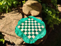 Polished Malachite Chess Board - Sold Per Item - From Congo