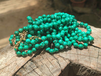 Polished Malachite Ball Shaped 7 mm Beaded Necklace - Sold Per Item- From Congo