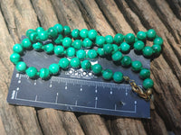 Polished Malachite Ball Shaped 7 mm Beaded Necklace - Sold Per Item- From Congo