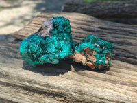 Natural Dioptase On Dolomite Specimens x 4 From Likasi, Congo