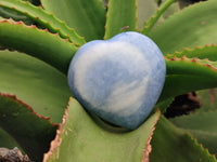 Polished Large Blue Calcite Hearts - Sold per Item - From Madagascar