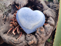 Polished Large Blue Calcite Hearts - Sold per Item - From Madagascar