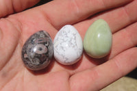 Polished Mixed Box Set of 12 Gemstone Eggs - Sold Per Box - From Southern Africa