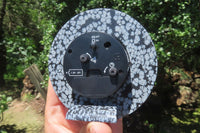 Polished Classic Snowflake Obsidian Alarm Clock - Sold Per Item - From Mexico