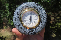 Polished Classic Snowflake Obsidian Alarm Clock - Sold Per Item - From Mexico