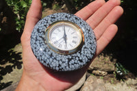 Polished Classic Snowflake Obsidian Alarm Clock - Sold Per Item - From Mexico