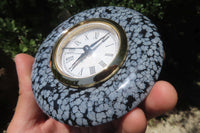 Polished Classic Snowflake Obsidian Alarm Clock - Sold Per Item - From Mexico