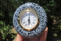 Polished Classic Snowflake Obsidian Alarm Clock - Sold Per Item - From Mexico