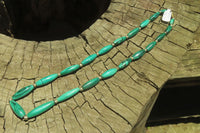 Polished Medium Malachite Barrel Shaped Beaded Necklace - Sold Per Item - From Congo