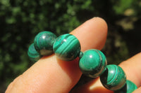 Hand Made Flower Malachite Necklaces x 2 From Congo