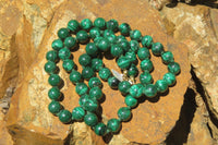 Hand Made Flower Malachite Necklaces x 2 From Congo