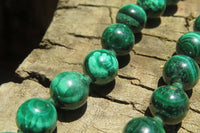 Hand Made Flower Malachite Necklaces x 2 From Congo