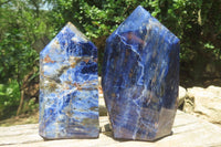 Polished Sodalite Points x 2 From Namibia