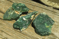 Natural Emerald Mtorolite Plates x 6 From Mutorashanga, Zimbabwe