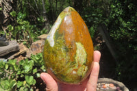 Polished Green Opal Standing Free Form x 1 From Madagascar