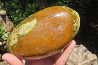 Polished Green Opal Standing Free Form x 1 From Madagascar