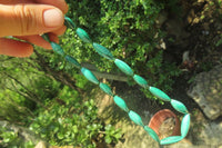 Polished Small Malachite Barrel Shaped Beaded Necklace - Sold Per Item - From Congo