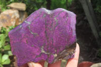 Polished On One Side Metallic Purpurite x 3 From Namibia