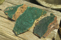 Natural Botryoidal Malachite Specimens x 3 From Tenke Fungurume, Congo