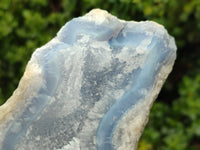 Natural Blue Lace Agate Geode Specimens x 2 From Malawi