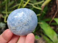 Polished Large Blue Calcite Galet / Palmstones - Sold per KG - From Madagascar