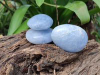 Polished Large Blue Calcite Galet / Palmstones - Sold per KG - From Madagascar