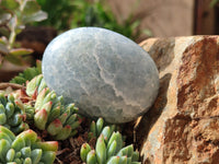 Polished Large Blue Calcite Galet / Palmstones - Sold per KG - From Madagascar